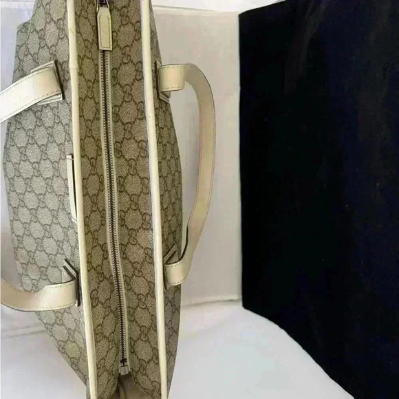 Authentic Gucci Gg Monogram Tote Bag Beige/Cream Medium - Picture 10 of 15